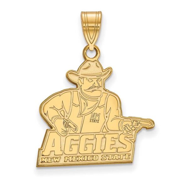 14k Yellow Gold New Mexico State Large Pendant
